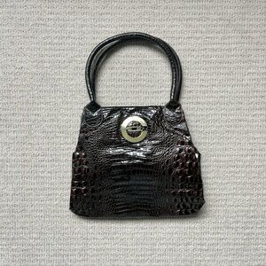 Brown y2k crocodile bag